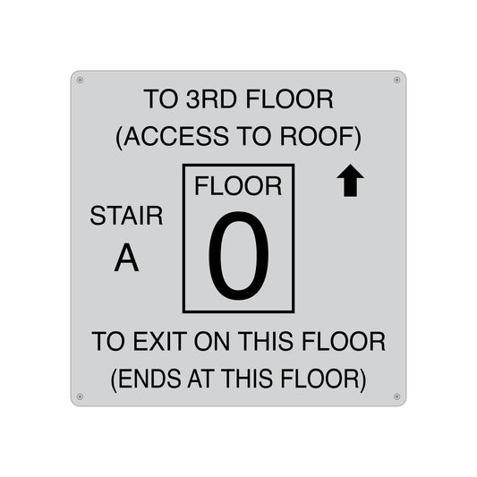 To 3rd Floor Access To Roof Sign