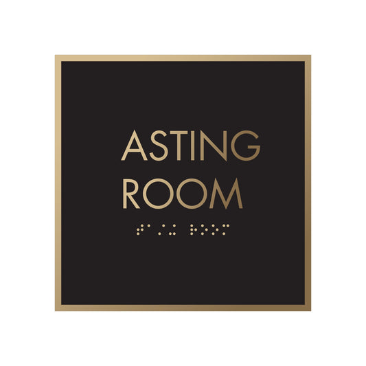 Aasting Room Brass Sign