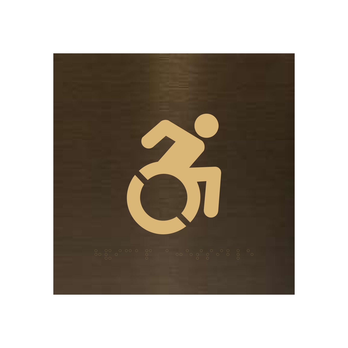 Brass Handicap Sign Disable Sign