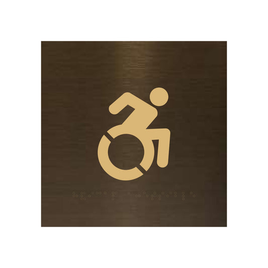 Brass Handicap Sign Disable Sign