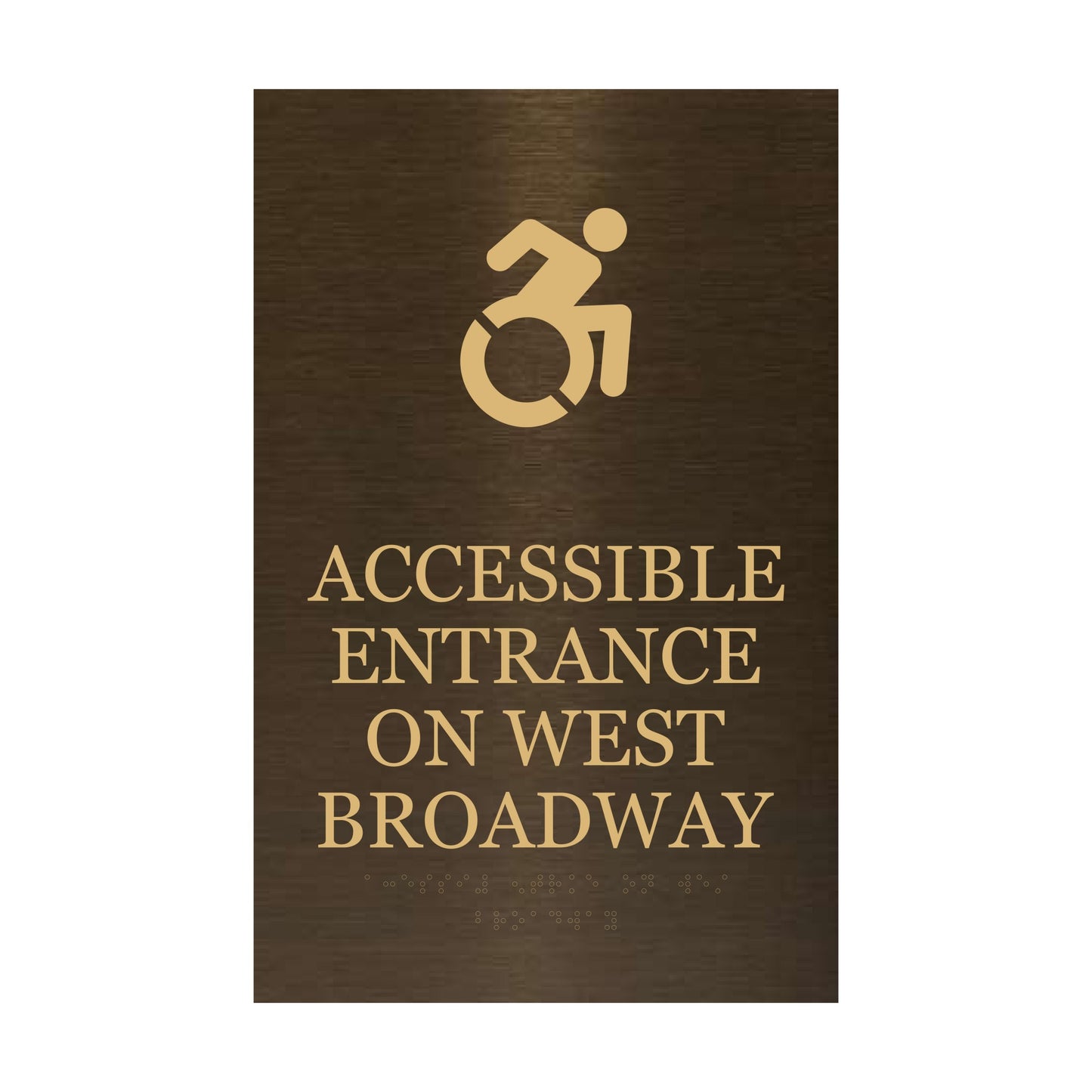 Brass Handicap Sign Disable Sign Accessible Entrance
