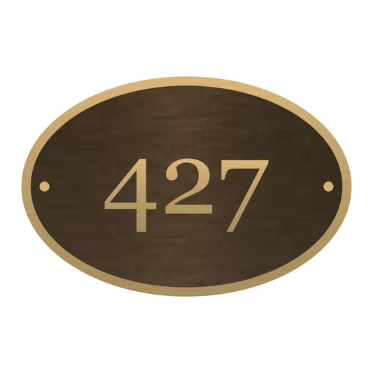 Brass Room Number Sign 6 Inch