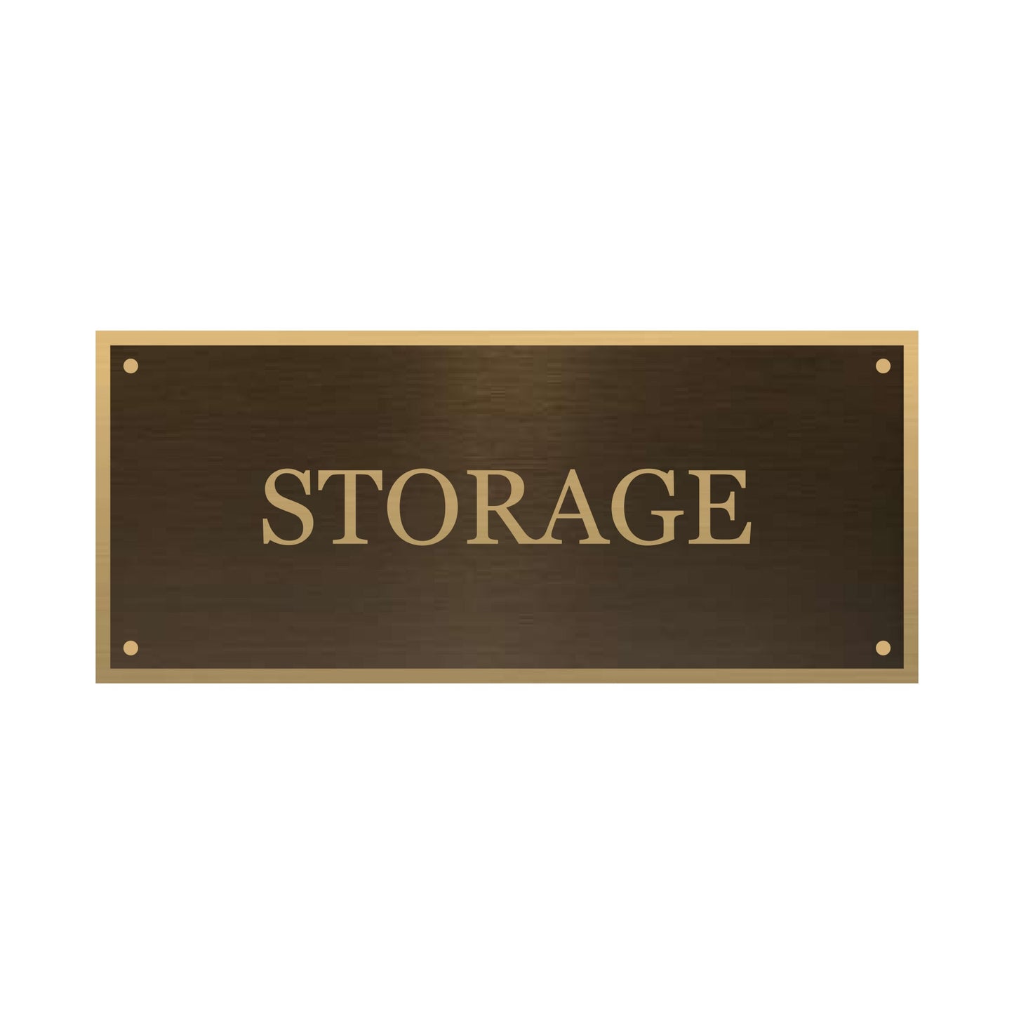 Brass Storage Rectangle Sign