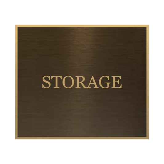 Brass Storage Square Sign