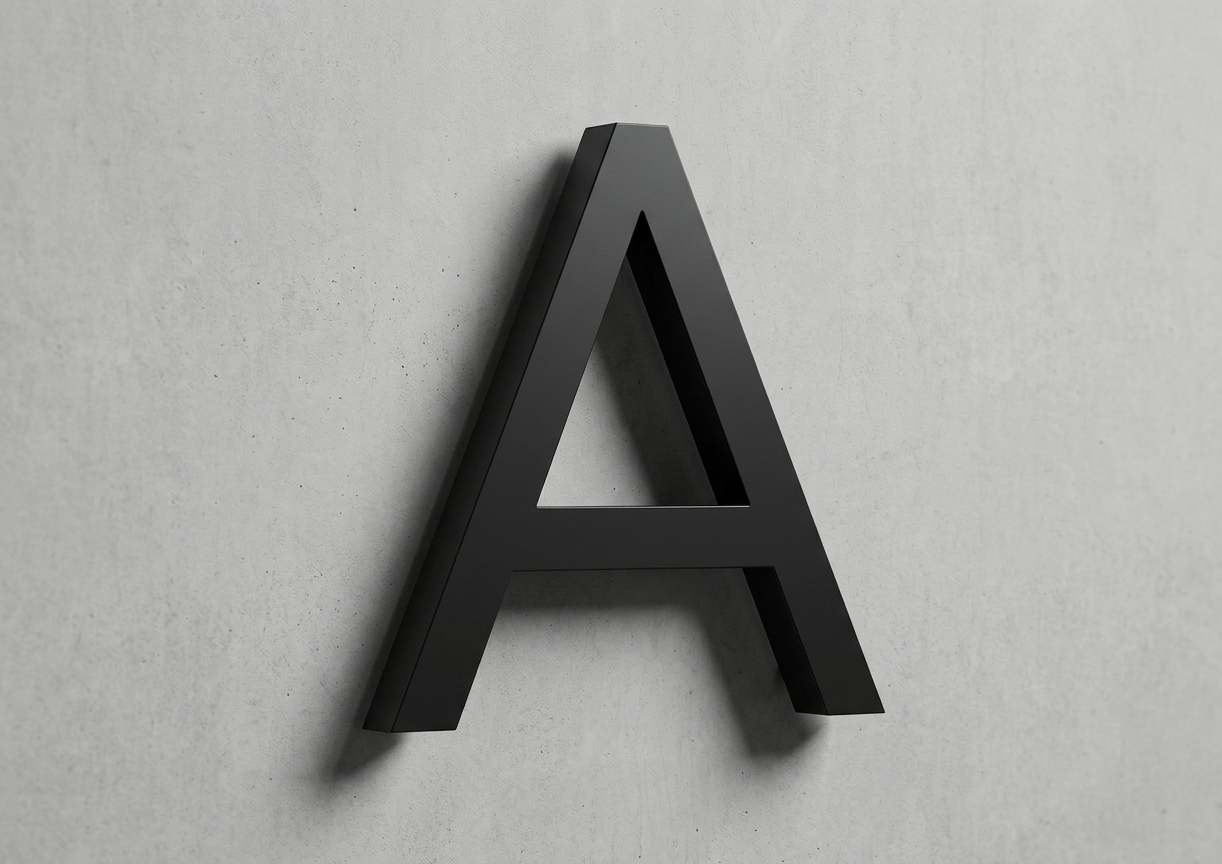 Channel Letter A Gotham Black