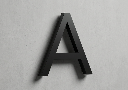 Channel Letter A Gotham Black
