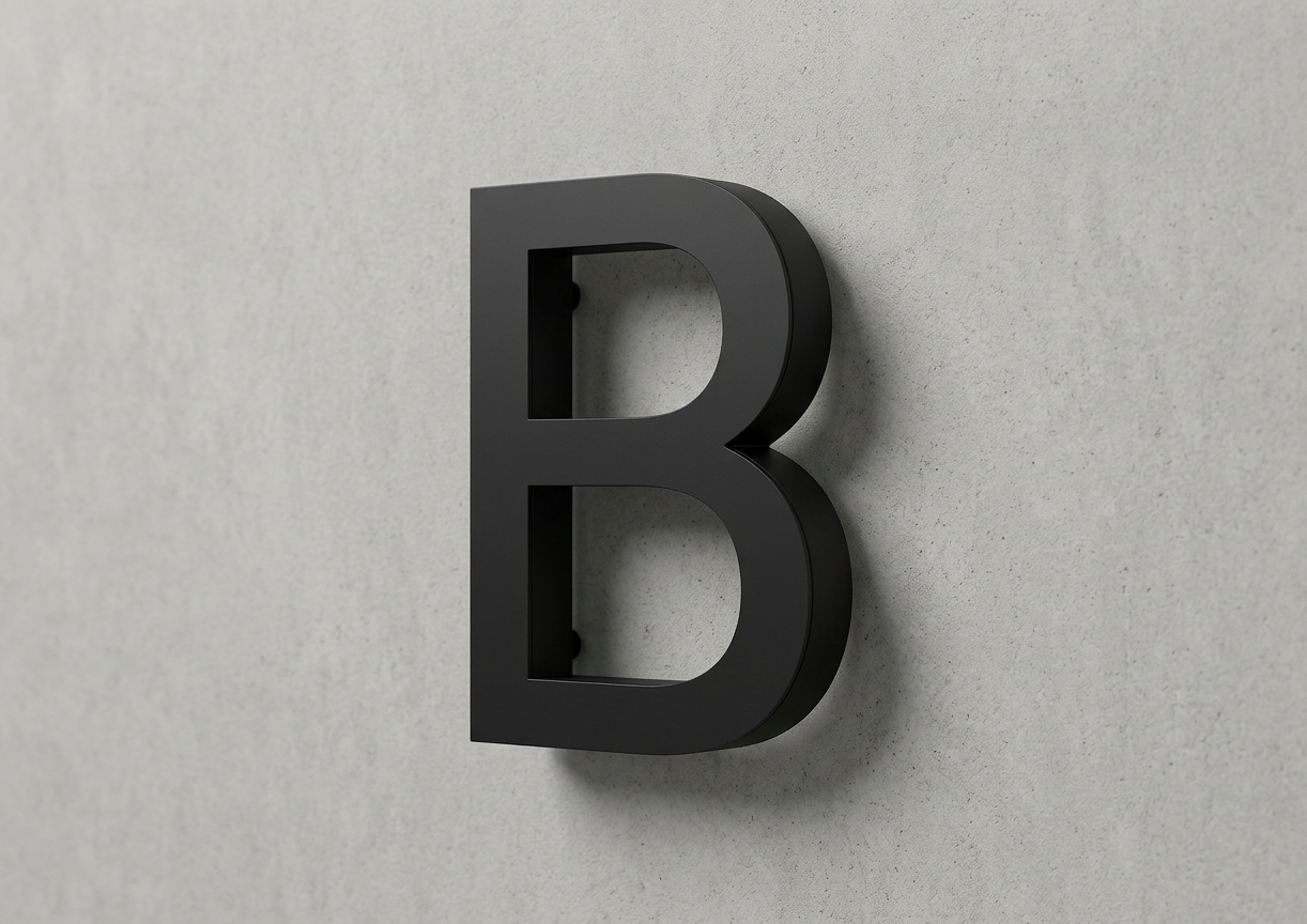Channel Letter B Arial Black