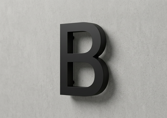 Channel Letter B Arial Black