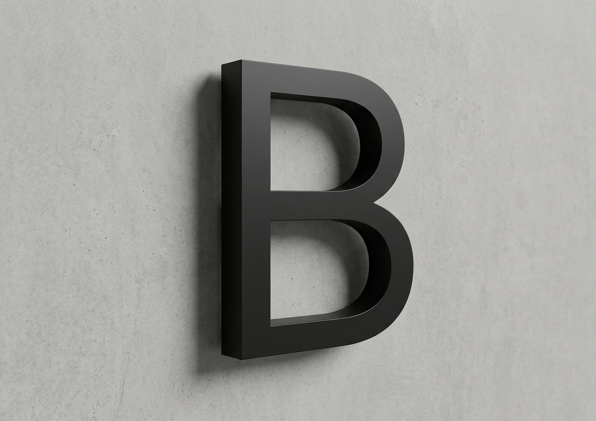 Channel Letter B Gotham Black