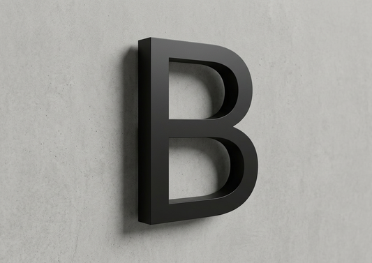 Channel Letter B Gotham Black