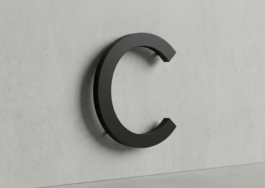 Channel Letter C Gotham Black
