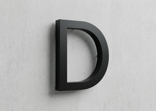Channel Letter D Gotham Black