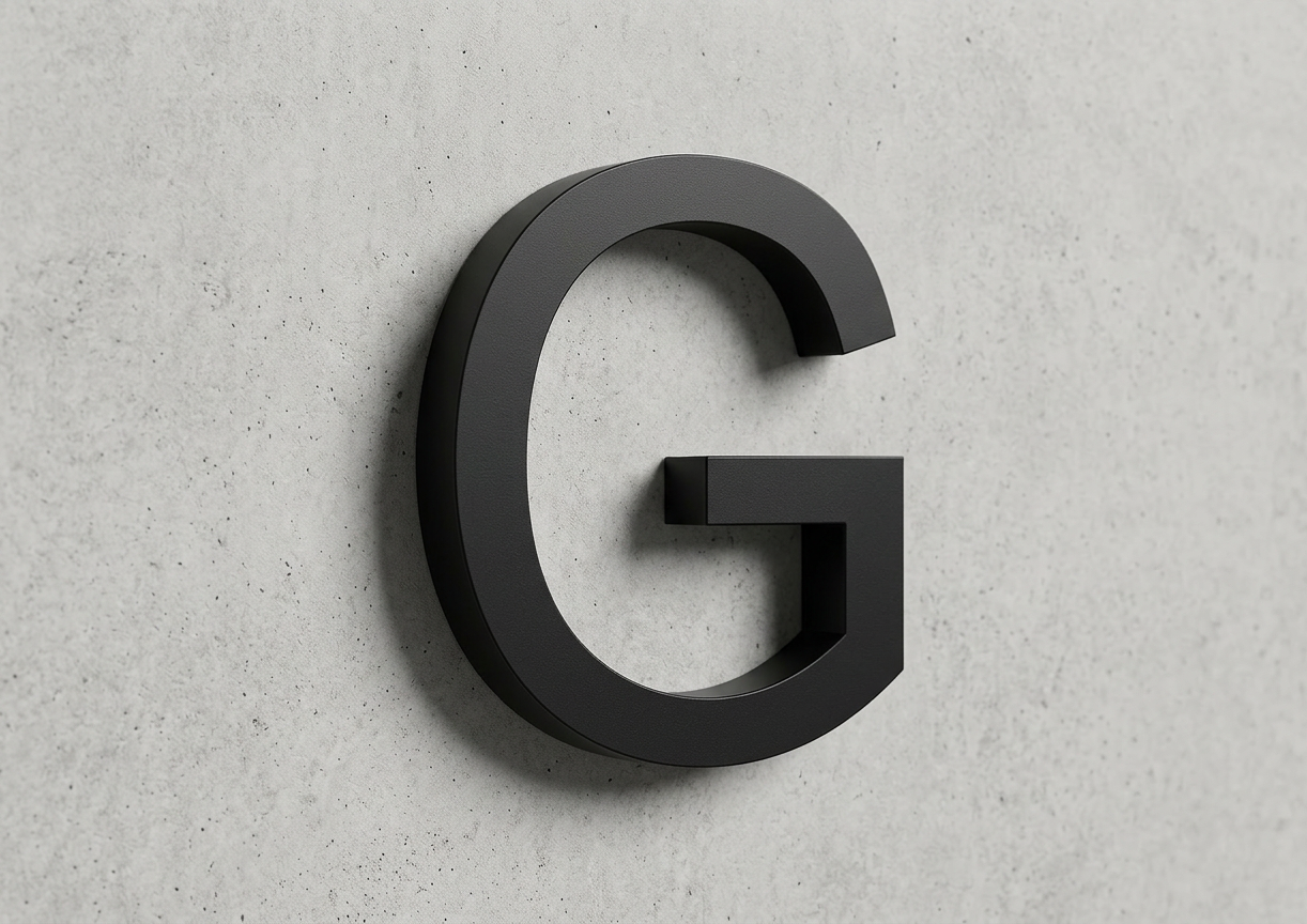 Channel Letter G Arial Black