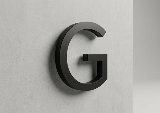 Channel Letter G Gotham Black