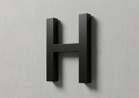 Channel Letter H Gotham Black