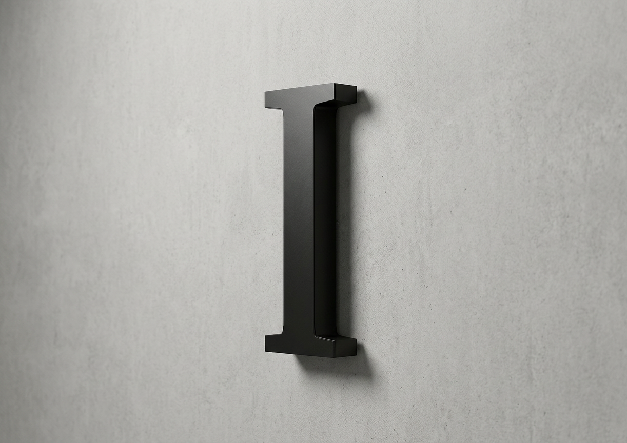Channel Letter I Gotham Black
