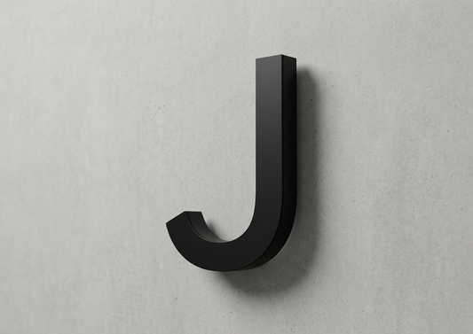 Channel Letter J Gotham Black