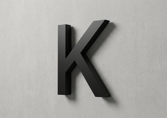 Channel Letter K Gotham Black