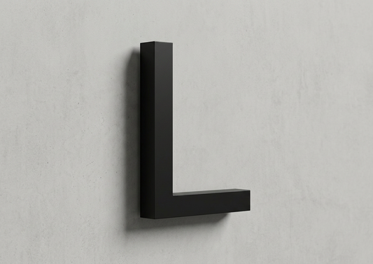 Channel Letter L Gotham Black