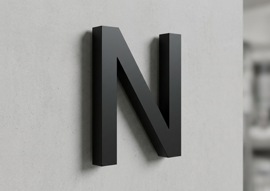 Channel Letter N Arial Black