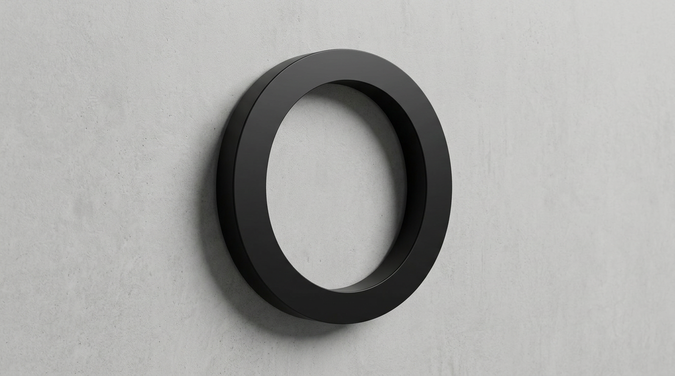 Channel Letter o Gotham Black