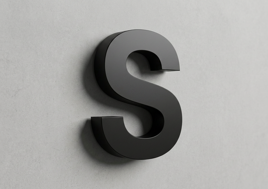 Channel Letter S Arial Black