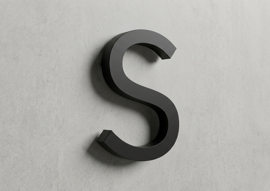 Channel Letter S Gotham Black