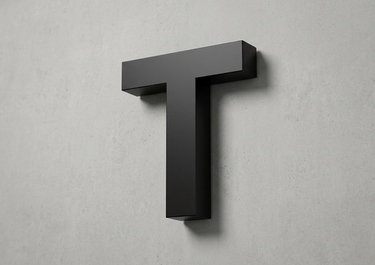 Channel Letter T Arial Black