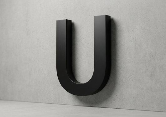 Channel Letter U Arial Black