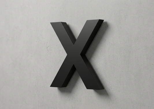 Channel Letter X Arial Black