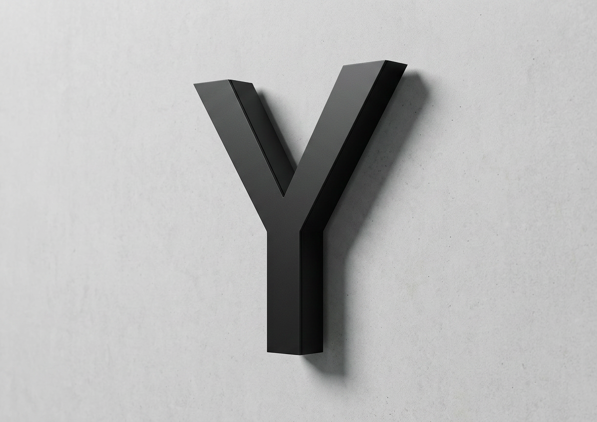 Channel Letter Y Arial Black