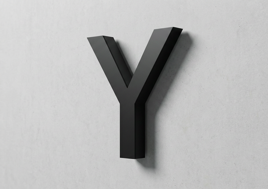 Channel Letter Y Arial Black