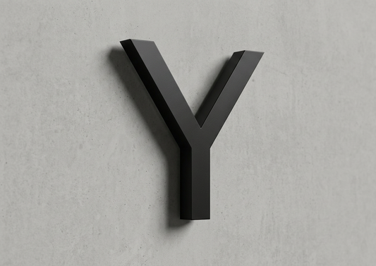 Channel Letter Y Gotham Black