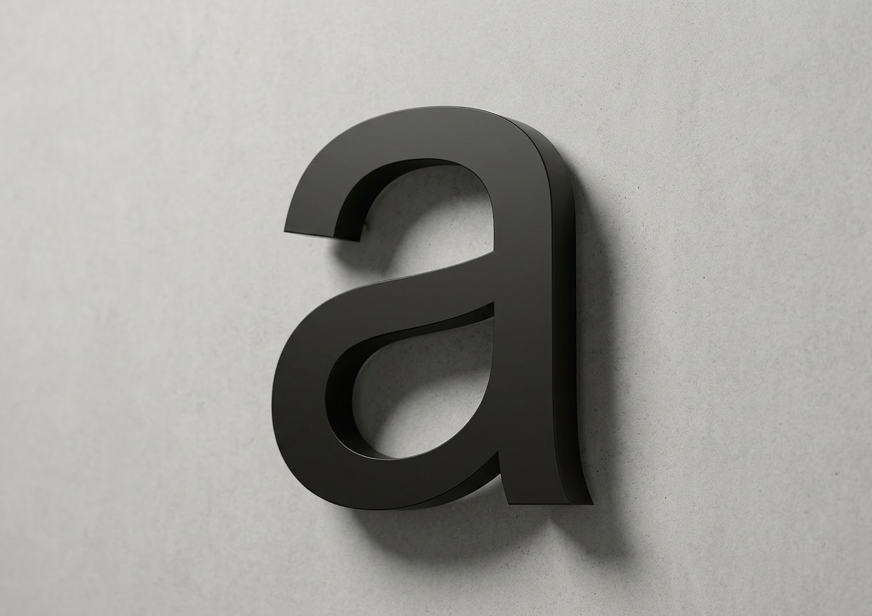 Channel Letter a Arial Black