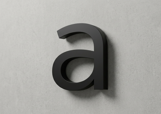 Channel Letter a Gotham Black