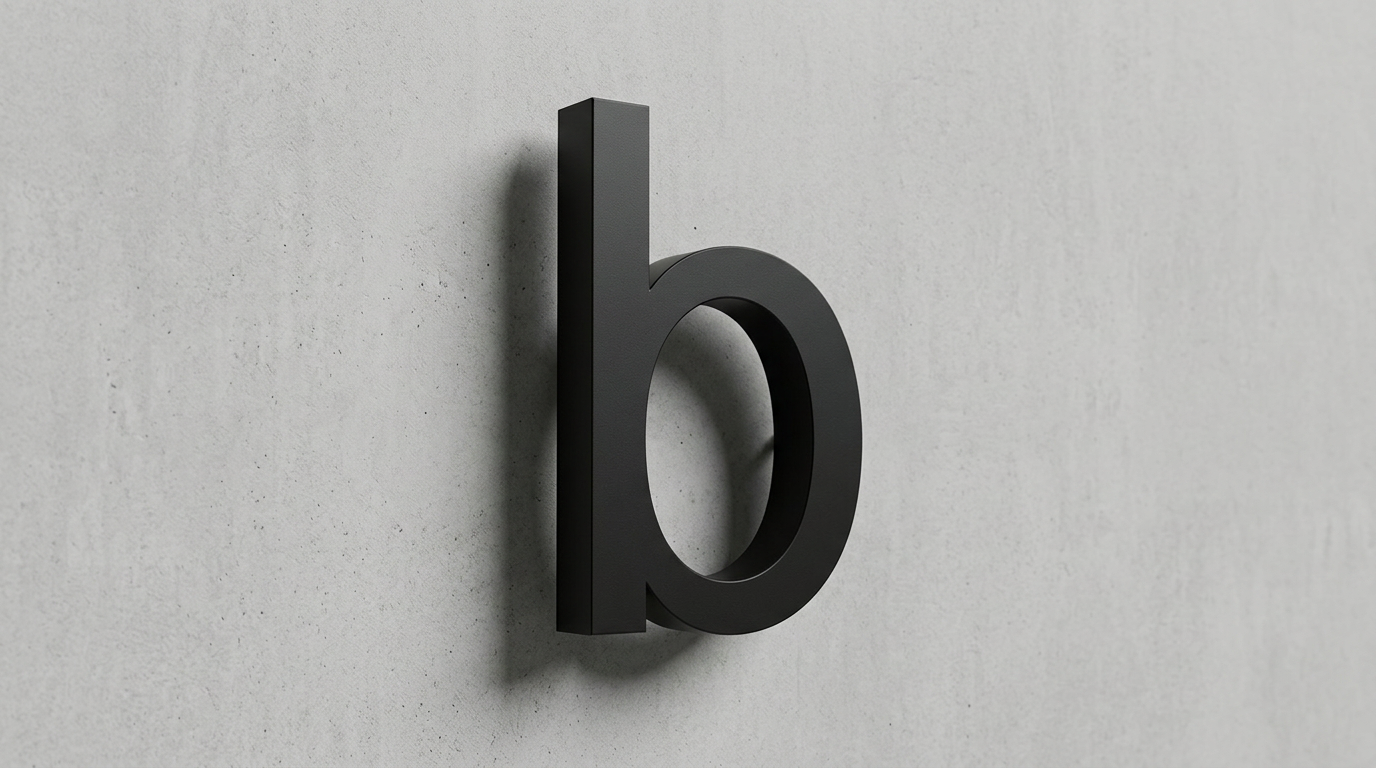 Channel Letter b Arial Black