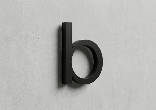 Channel Letter b Gotham Black