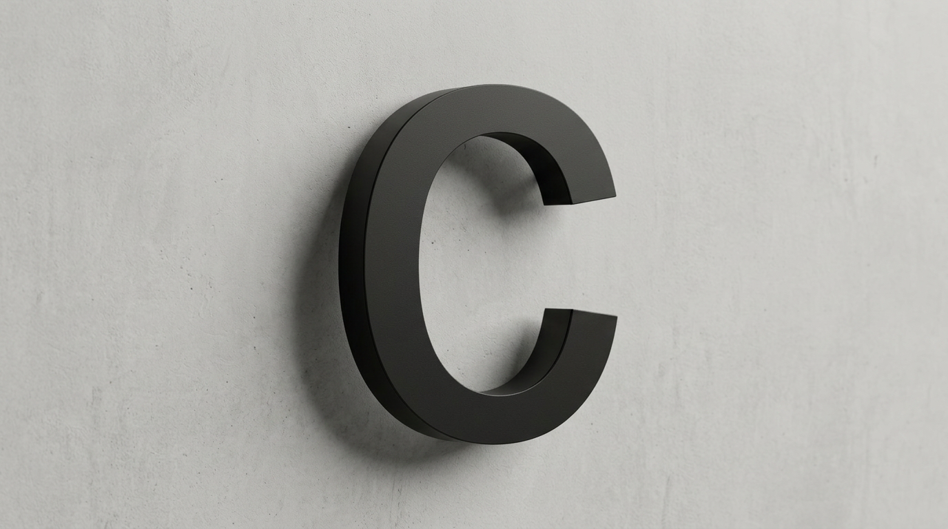 Channel Letter c Arial Black