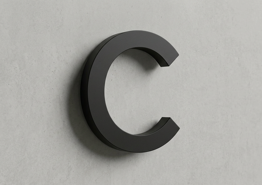 Channel Letter c Gotham Black
