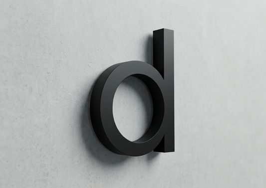 Channel Letter d Gotham Black