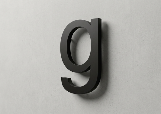 Channel Letter g Arial Black