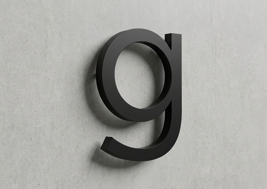 Channel Letter g Gotham Black