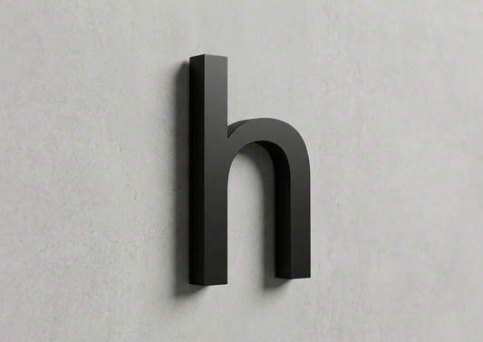 Channel Letter h Arial Black