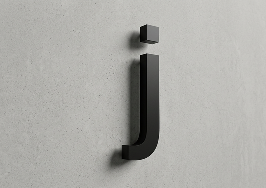 Channel Letter j Gotham Black
