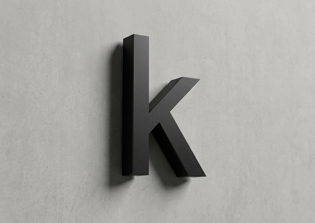 Channel Letter k Arial Black