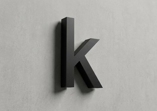 Channel Letter k Arial Black