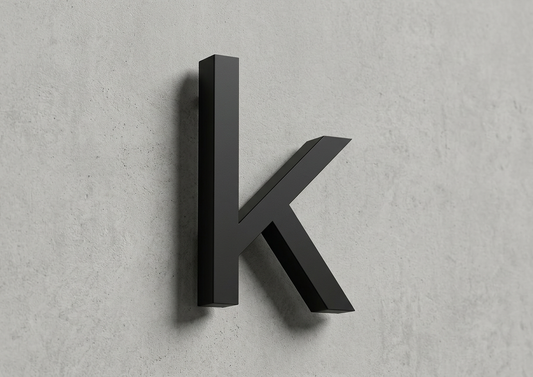 Channel Letter k Gotham Black