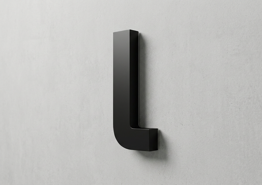 Channel Letter l Gotham Black