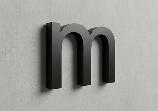 Channel Letter m Arial Black