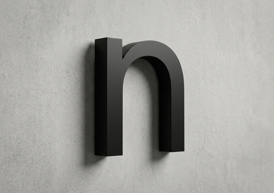 Channel Letter n Arial Black
